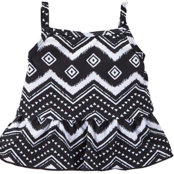 Carter's Baby Girls 3-PC Bikini Top Cover Swim Set Chevron UPF 50+ Lined… - Picture 3 of 6